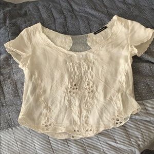 White crop top